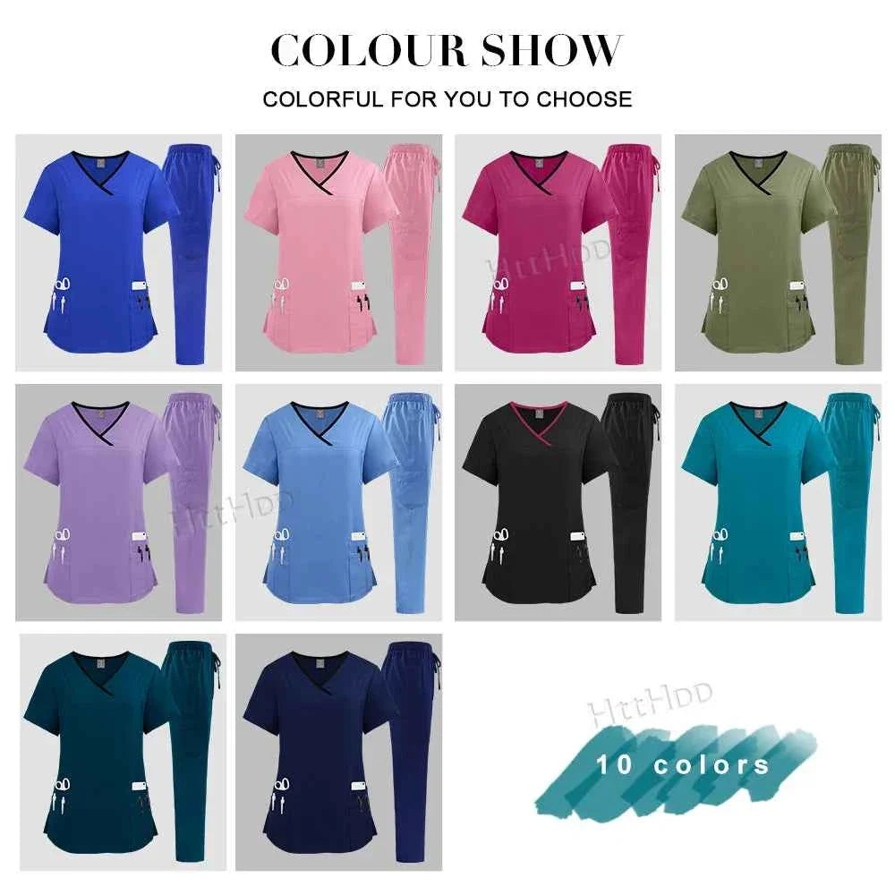 Conjunto de Uniforme Médico de Enfermera Premium para Mujeres