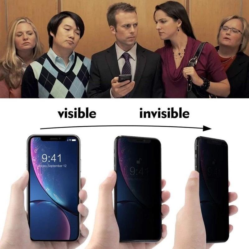 Protecteur d'écran de confidentialité 3 pièces pour modèles d'iPhone