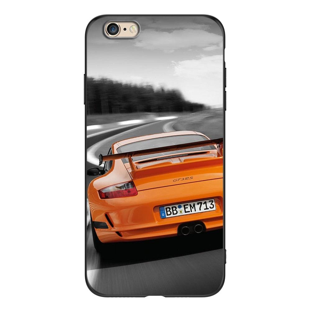 Stylish Soft Silicone Car Print Phone Case for iPhone