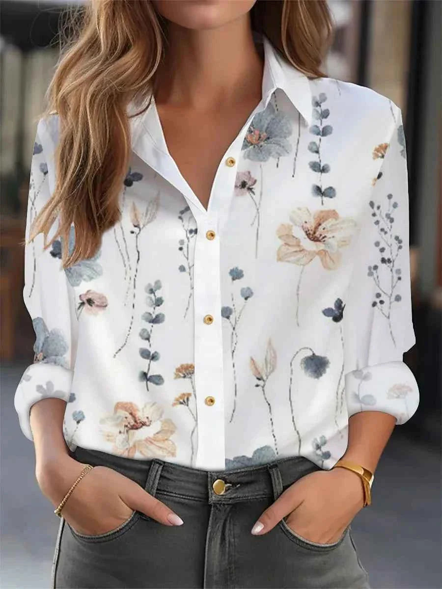 Blouse Imprimée Élégante et Ample pour Femmes