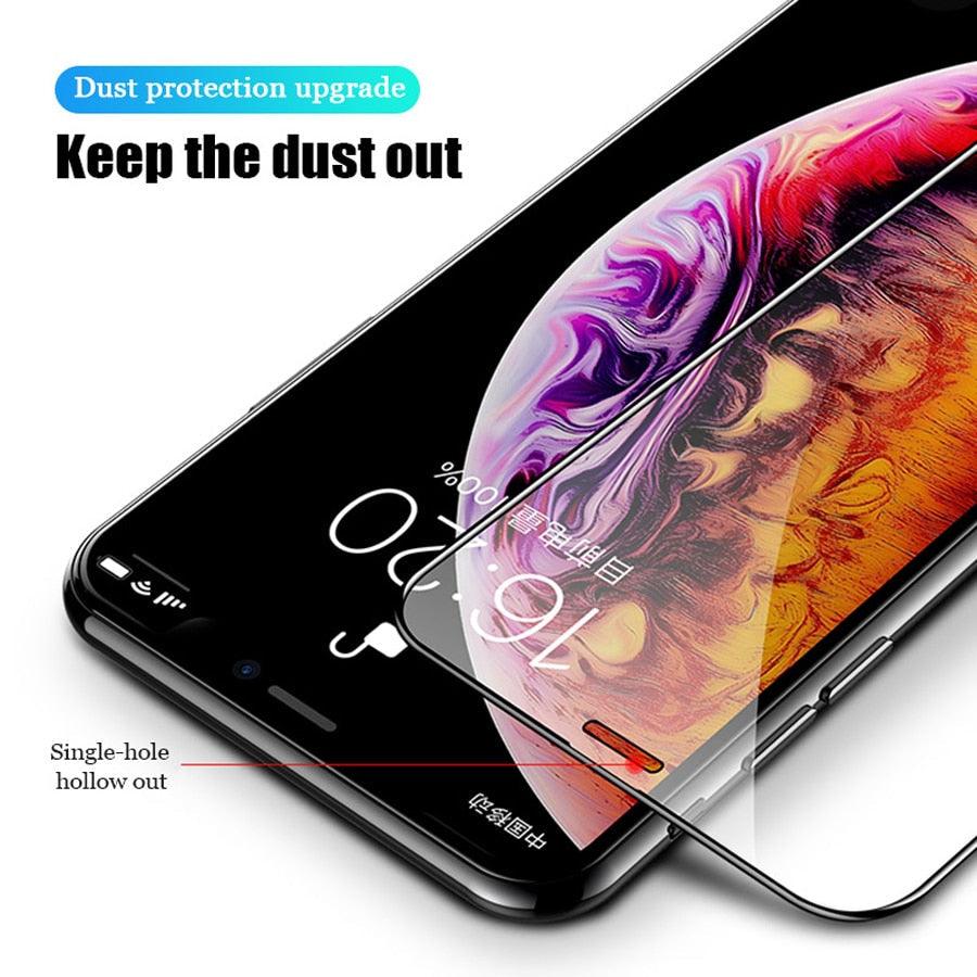 Protector de Pantalla de Vidrio Templado de Cubierta Completa de 3PCS para iPhone