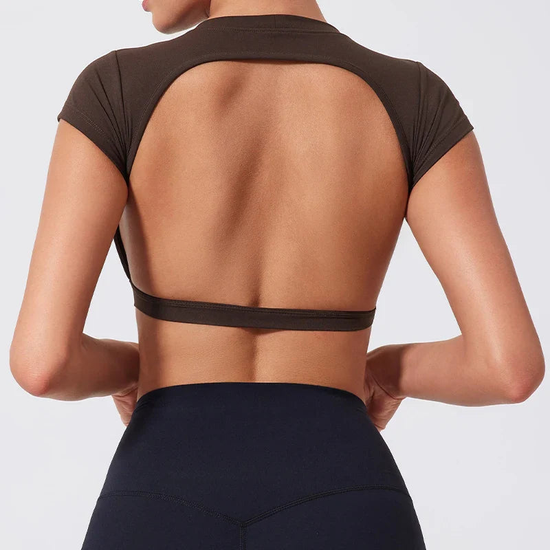 Crop Tops de Yoga Premium de Secado Rápido para Ropa Deportiva