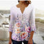 Elegant V-Neck Button T-Shirt for Women