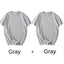 Paquete de 2 camisetas de algodón blancas unisex de corte holgado