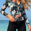 Long Sleeve Zipper Surfing Swimsuit Set