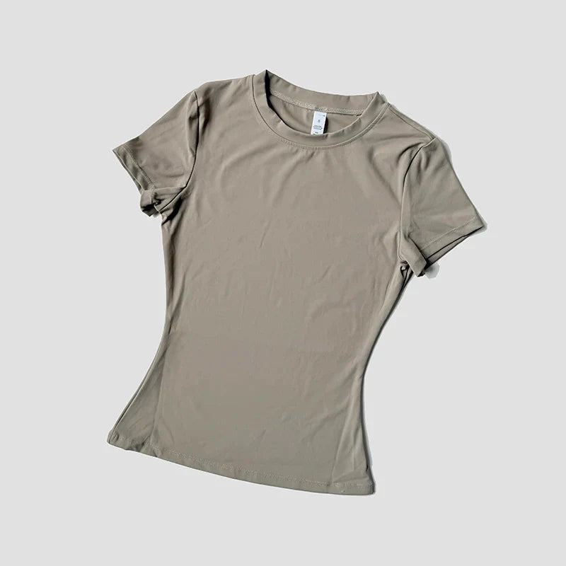 Camiseta de Yoga Sin Costuras FlexiFit para Mujeres Activas
