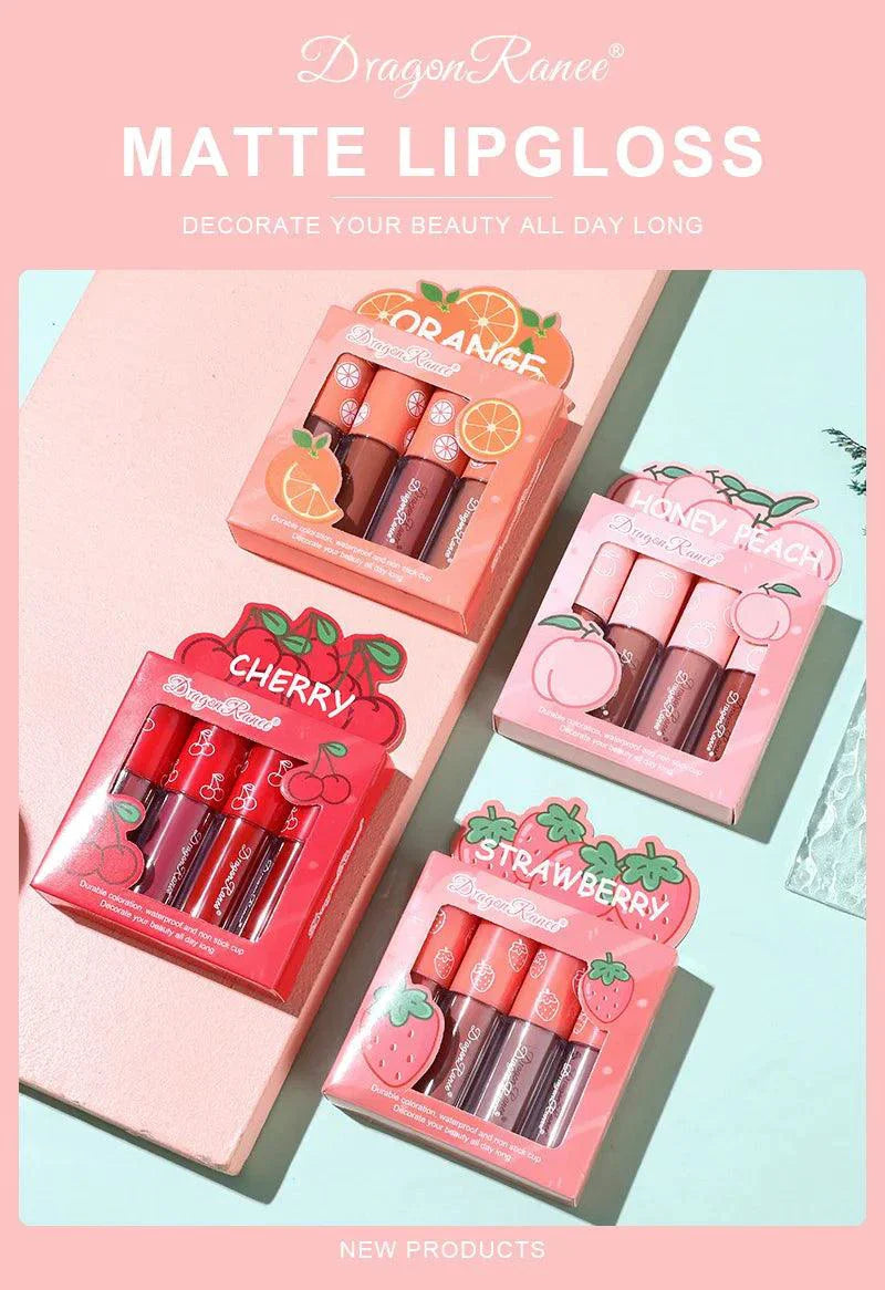 Mini Velvet Matte Lip Gloss Set - 4 Piece Collection