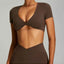 Crop Top de Yoga Sans Dos pour Femmes