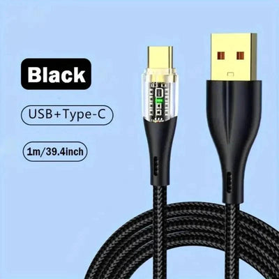 120W USB to Type-C Cable for Fast Charging & Data Transfer