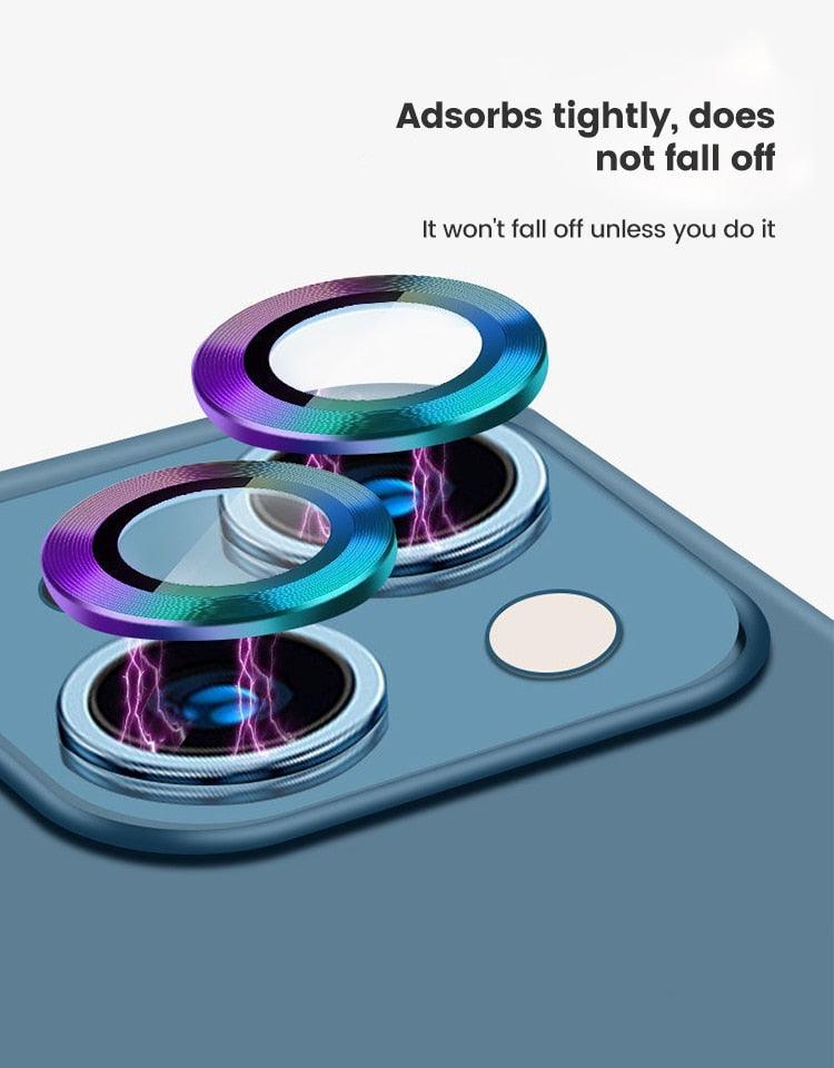 Titanium Alloy HD Camera Lens Protector for iPhone 12/13/14 Series - 9H Scratch-Resistant - Korvel