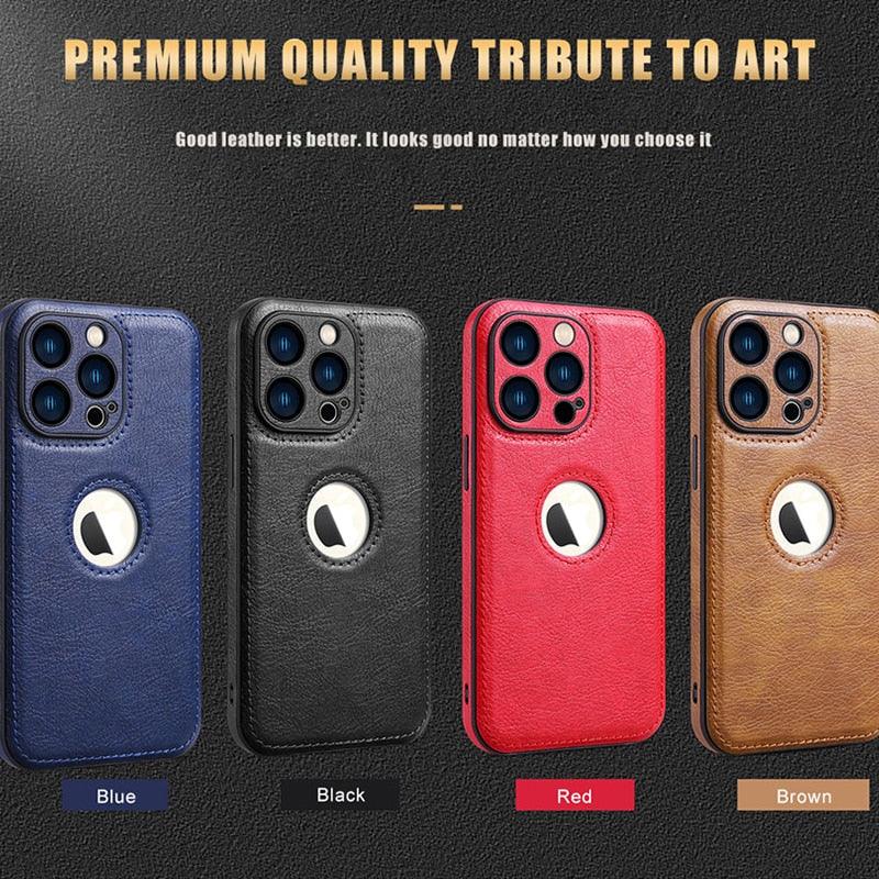 Luxury Leather Case for iPhone - Premium PU Leather Protection
