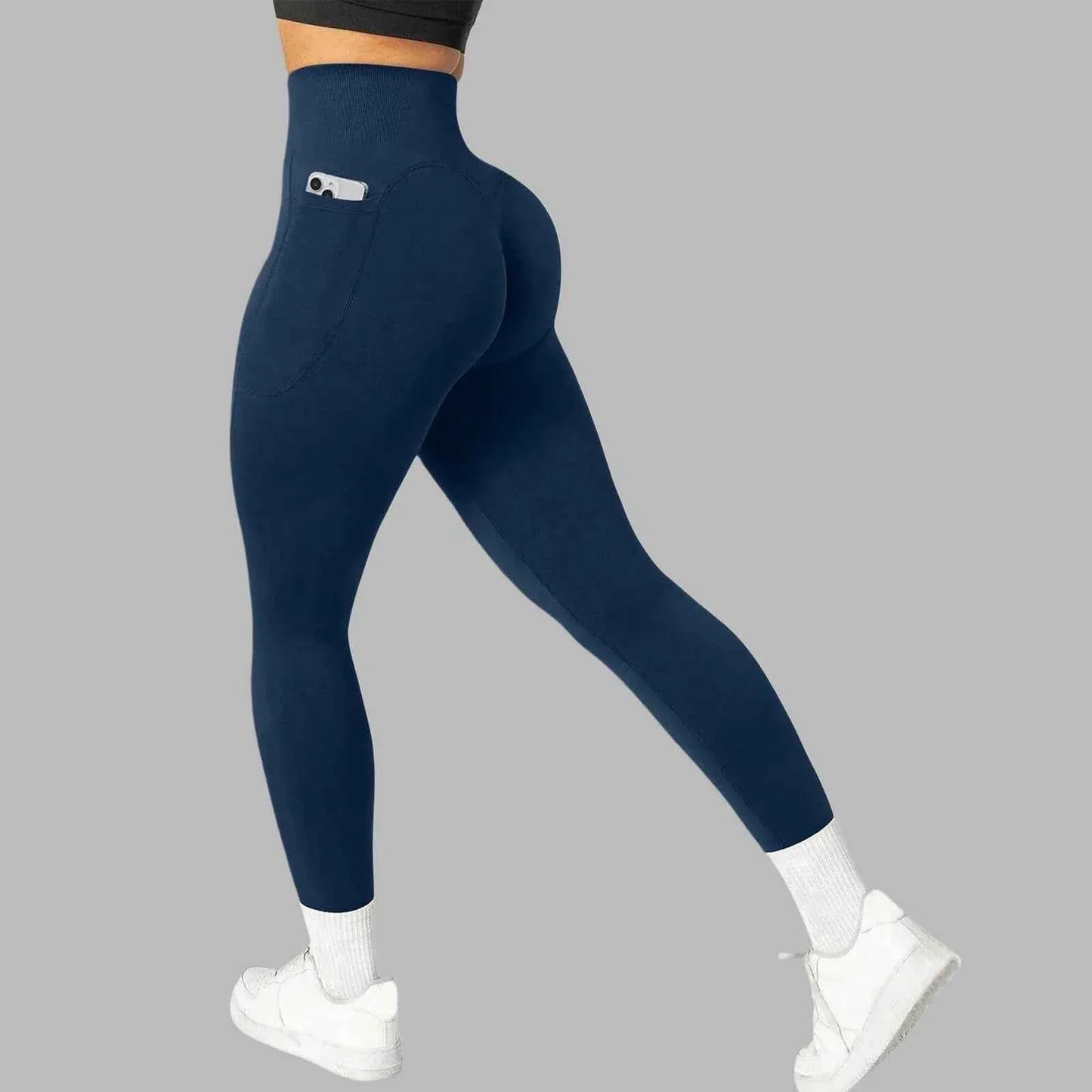 Leggings de Yoga sin Costuras con Bolsillo para Mujer