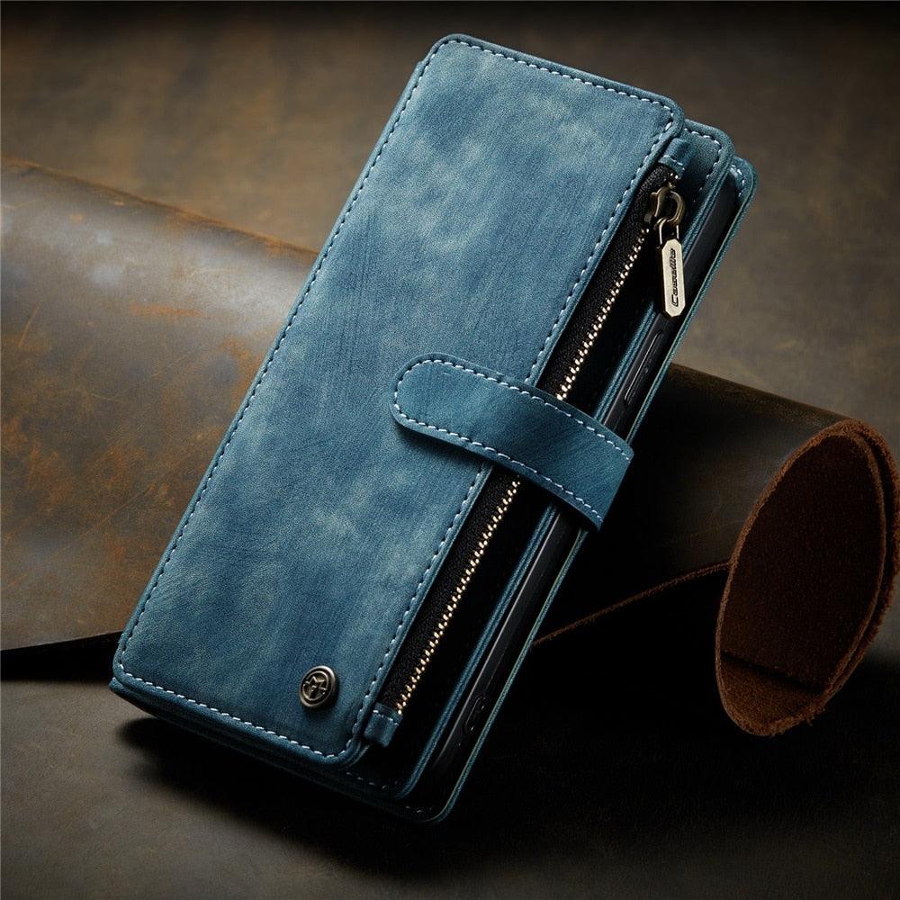 Vintage Leather Wallet Case for iPhone 11-14 Pro Max Mini