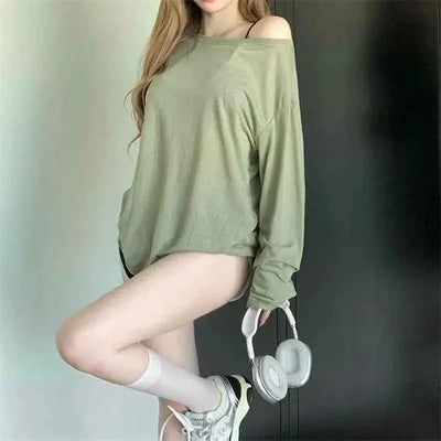 Chic Off Shoulder Long Sleeve Tee
