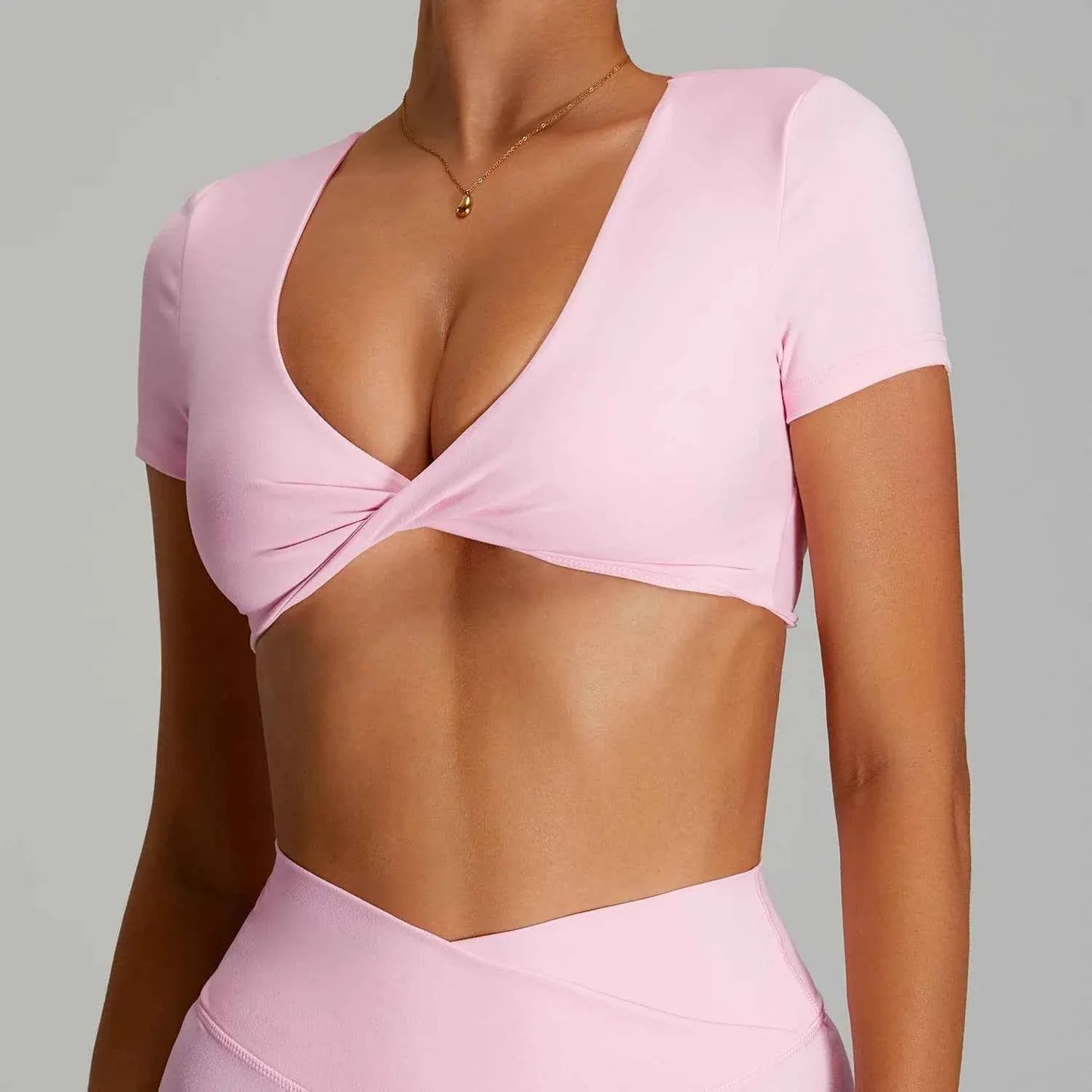 Crop Top de Yoga Sans Dos pour Femmes
