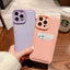 Funda de Cartera de Silicona Cuadrada de Cuero de Lujo para iPhone