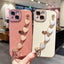 Luxury Love Heart Sparkle Case with Chain Strap for iPhone