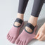 Chaussettes de yoga anti-dérapantes à cinq doigts pour femmes
