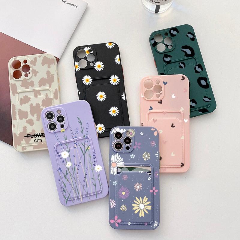 Soft Silicone Wallet Card Holder Case for iPhone 11 Mini & 7/8