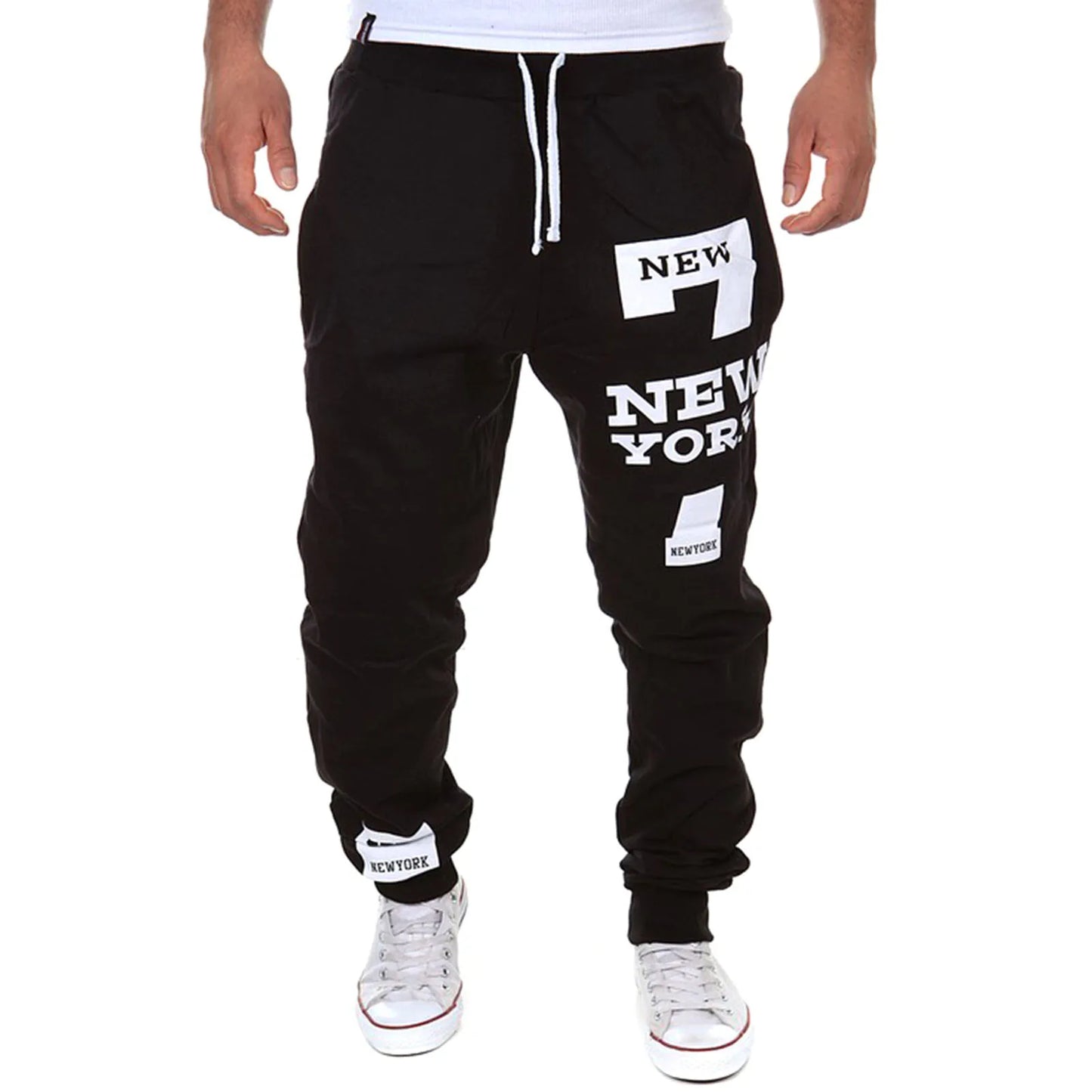 Men's Active Sweatpants with Drawstring and Elastic Waist