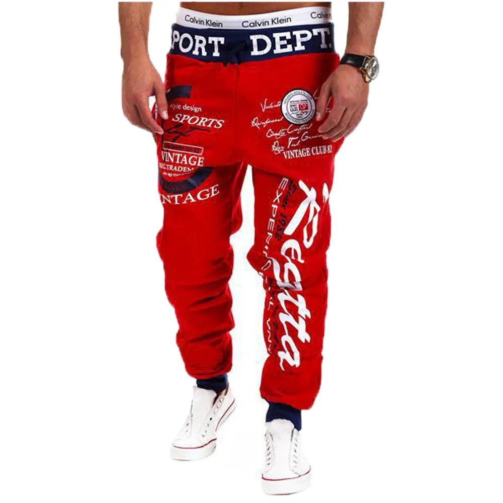 Men's Active Sweatpants with Drawstring and Elastic Waist