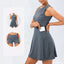 Robe de tennis sans manches pour femmes avec shorts
