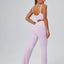 FlareLift Yoga Set: High-Waist Pants & Backless Bra