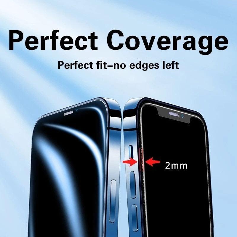 Protecteur d'écran en verre trempé 9D Full Cover pour iPhone