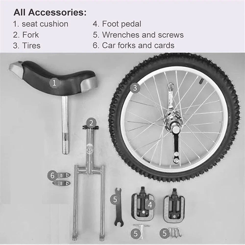 Monocycle robuste de 28" avec freins pour grands riders
