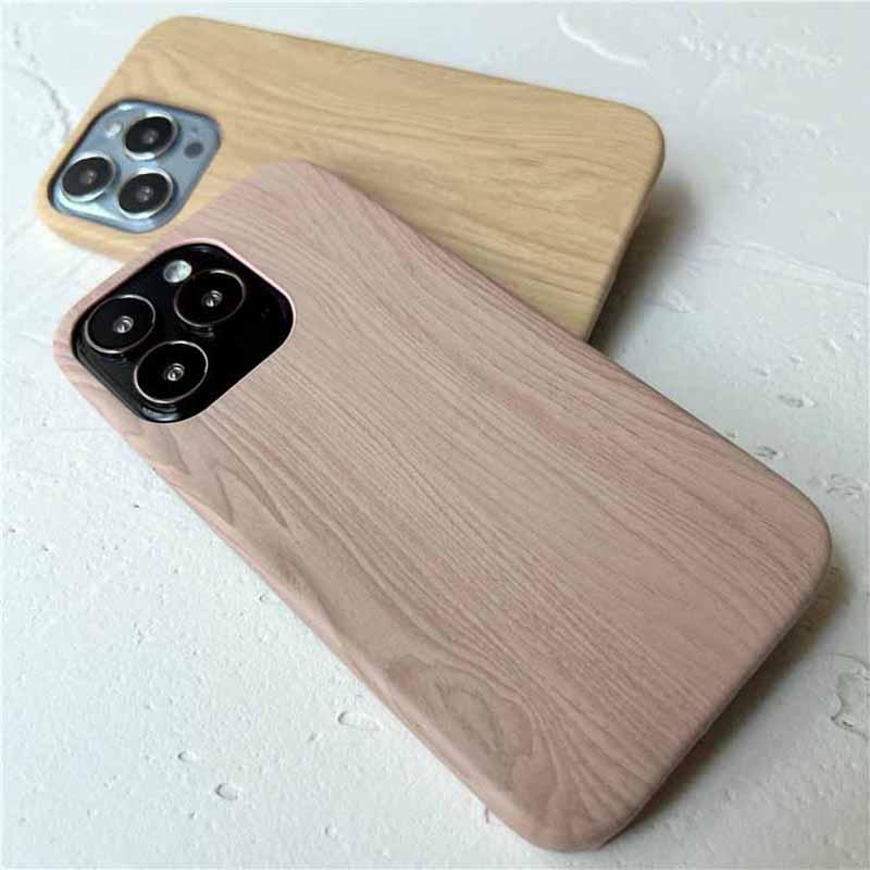 Coque de téléphone en bois rétro premium pour iPhone
