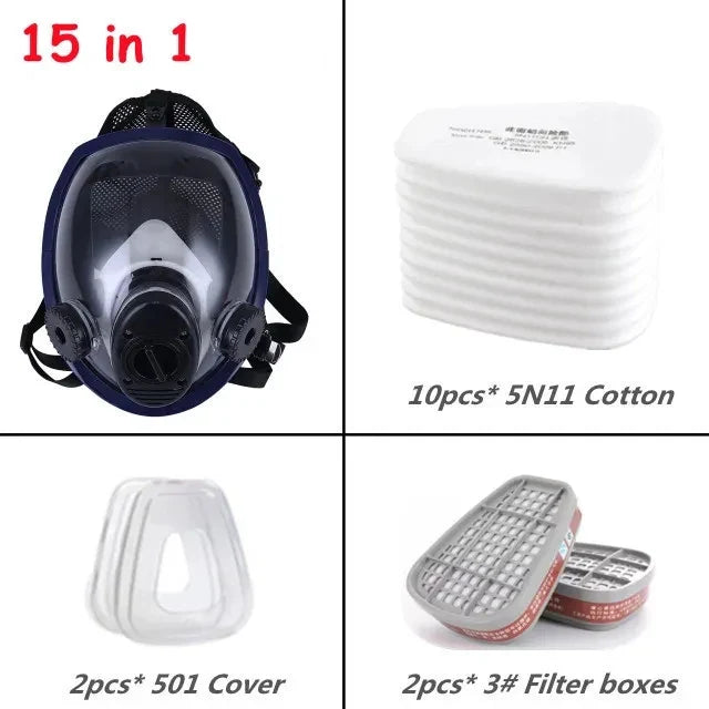 Masque à gaz respiratoire intégral premium pour usage tactique
