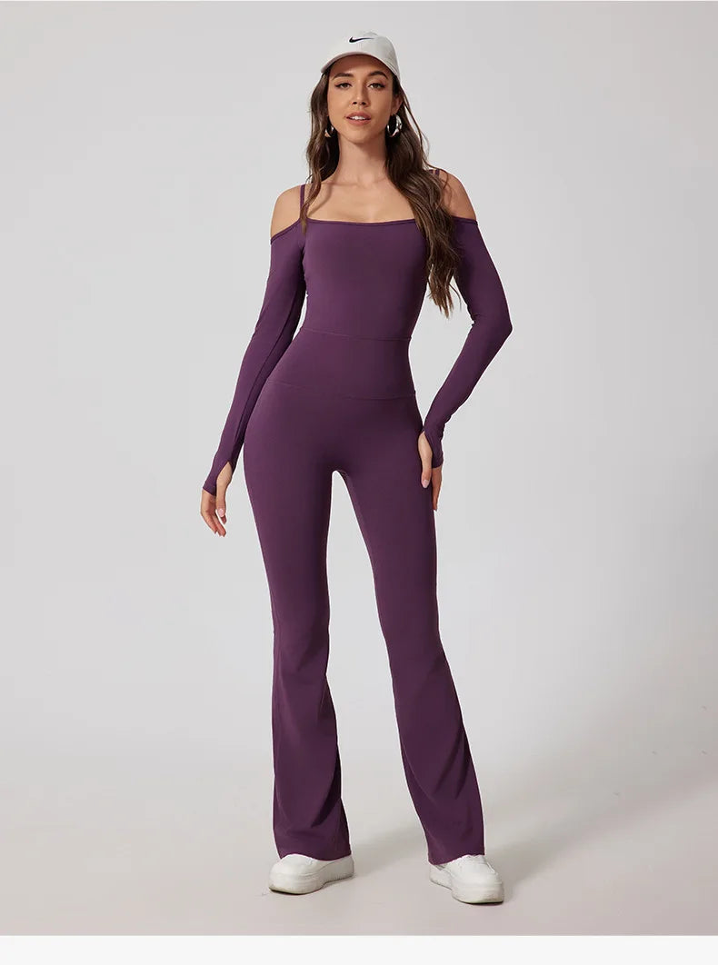 Combinaison de yoga évasée pour femmes pour un mode de vie actif
