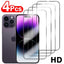 Protector de Pantalla de Vidrio Templado de Cubierta Completa de 4 Paquetes para iPhone