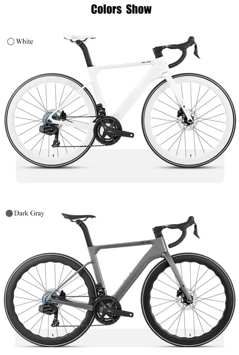 Bicyclette de route en carbone TWITTER R15pro - Vélo disc hydraulique pour hommes
