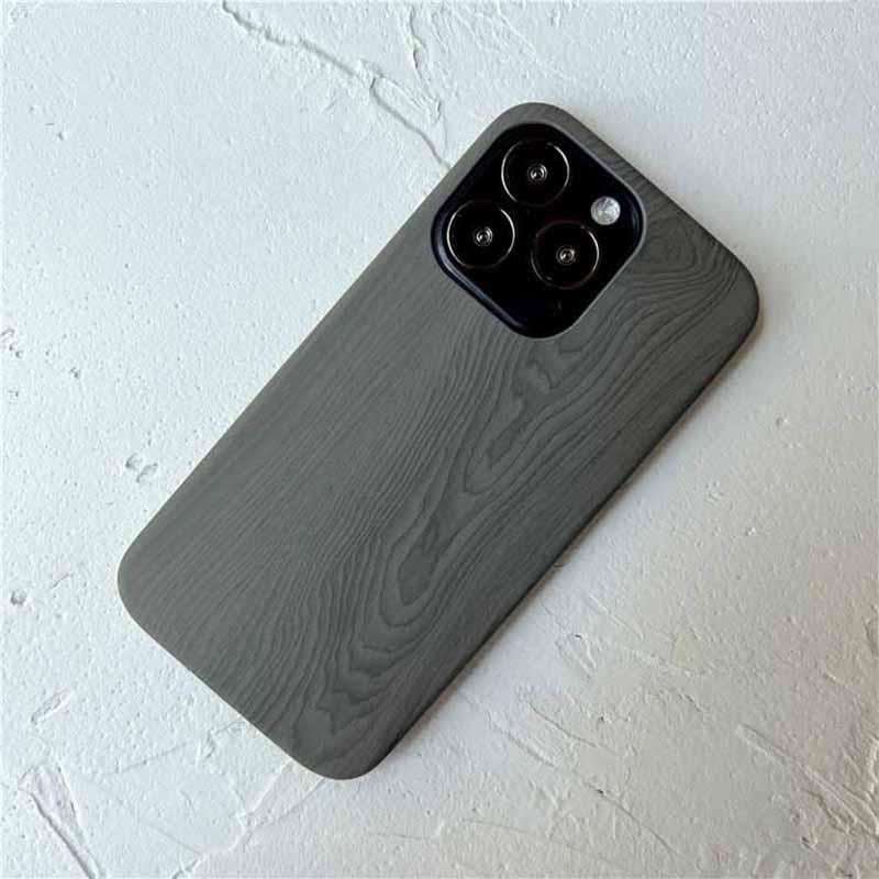 Coque de téléphone en bois rétro premium pour iPhone