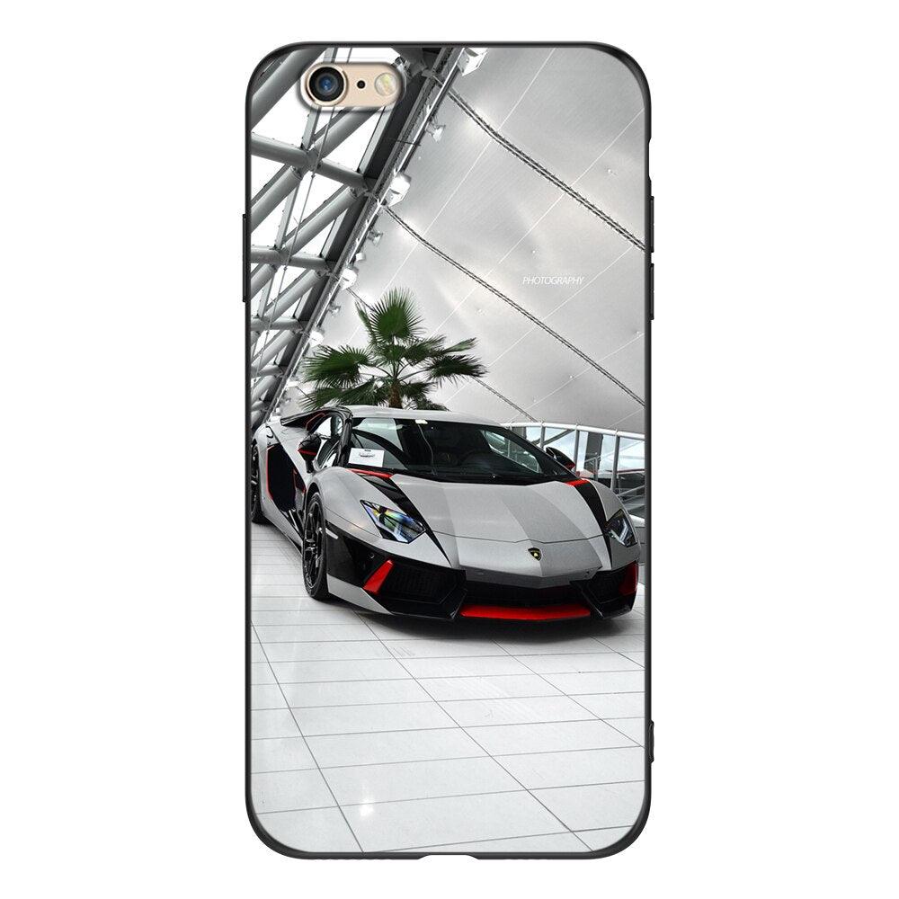 Stylish Soft Silicone Car Print Phone Case for iPhone