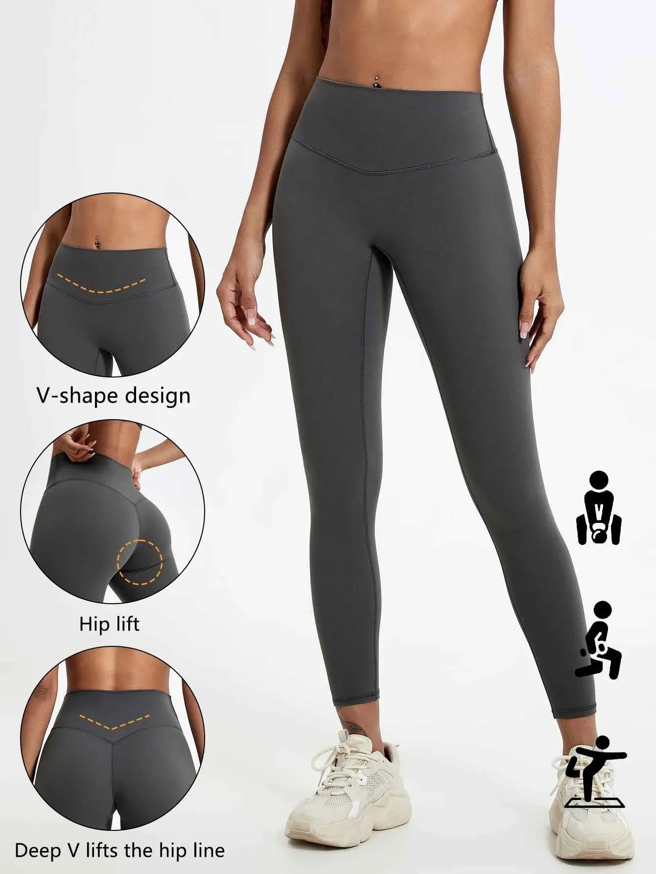 Leggings de Yoga de Cintura Alta Quick-Dry Hearuisavy