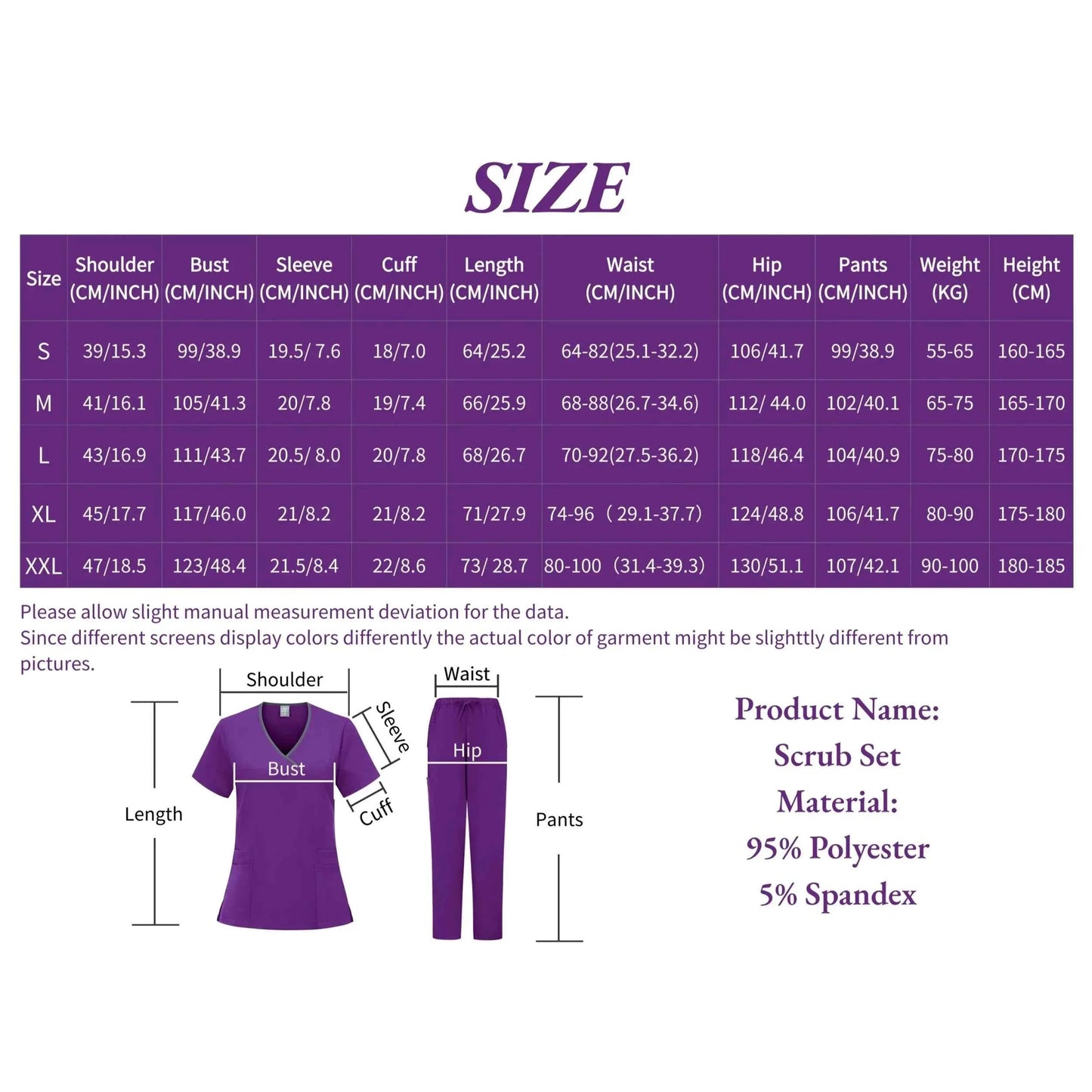Premium Women's Medical Scrub Uniform Set