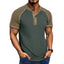 Camiseta de Cuello Alto de Parches Retro para Hombre
