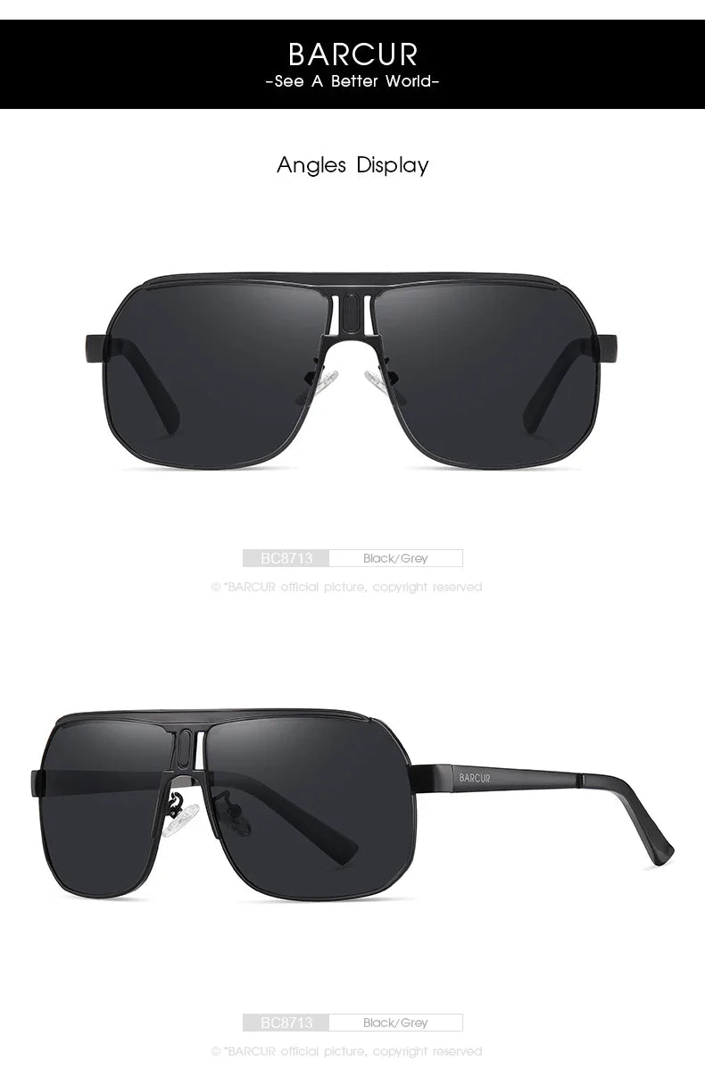 Lunettes de sport polarisées BARCUR pour hommes - Protection UV400
