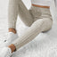 Leggings de punto acanalado hasta la mitad de la pantorrilla para mujeres