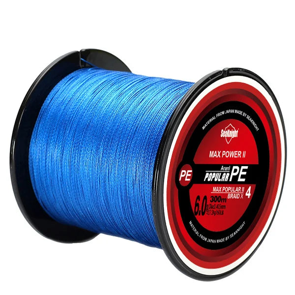 SeaKnight Brand TriPoseidon Series 300M 330Yards PE Braided Fishing Line 4 Strands 8 10 20 30 40 60LB Multifilament Fishing Line - Korvel