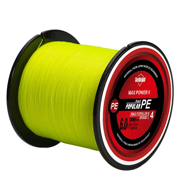 SeaKnight Brand TriPoseidon Series 300M 330Yards PE Braided Fishing Line 4 Strands 8 10 20 30 40 60LB Multifilament Fishing Line - Korvel