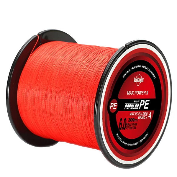 SeaKnight Brand TriPoseidon Series 300M 330Yards PE Braided Fishing Line 4 Strands 8 10 20 30 40 60LB Multifilament Fishing Line - Korvel