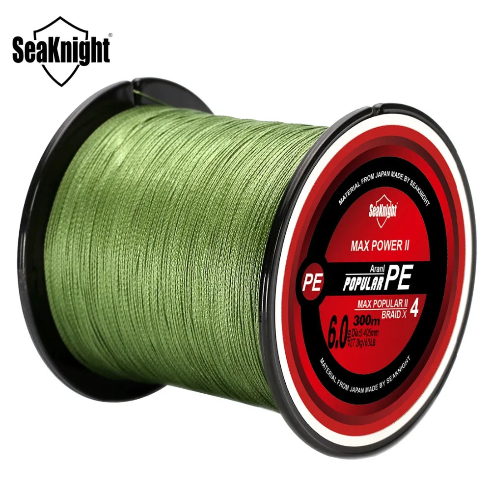 SeaKnight Brand TriPoseidon Series 300M 330Yards PE Braided Fishing Line 4 Strands 8 10 20 30 40 60LB Multifilament Fishing Line - Korvel