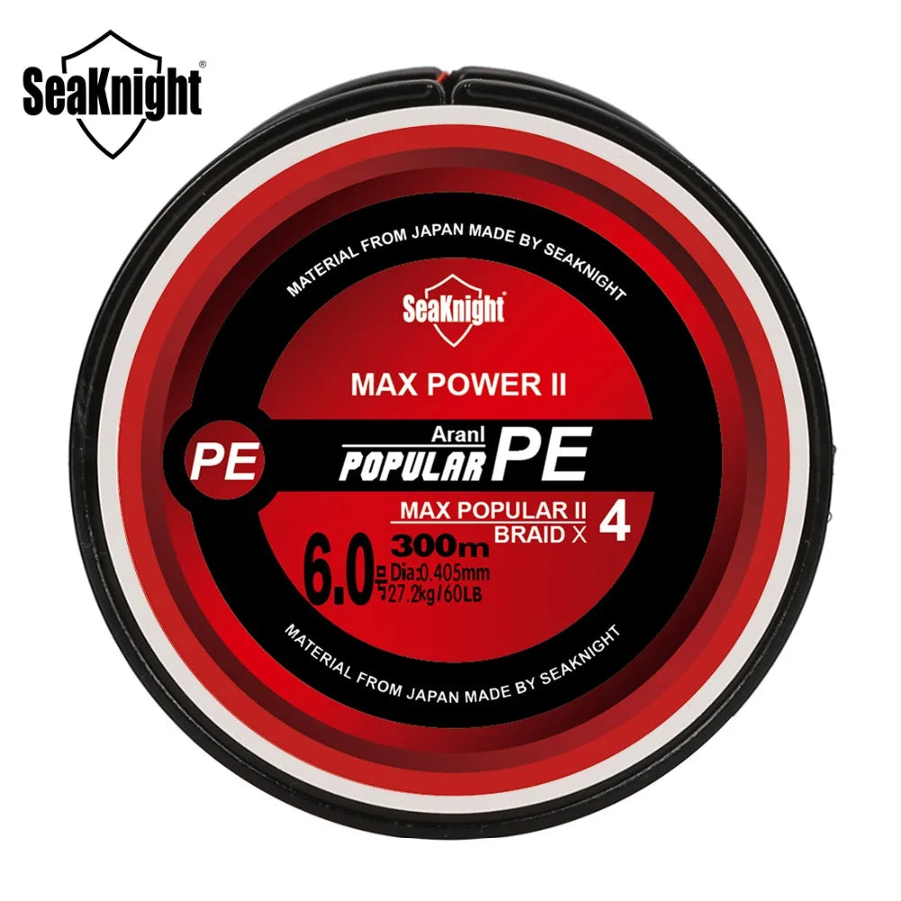SeaKnight Brand TriPoseidon Series 300M 330Yards PE Braided Fishing Line 4 Strands 8 10 20 30 40 60LB Multifilament Fishing Line - Korvel