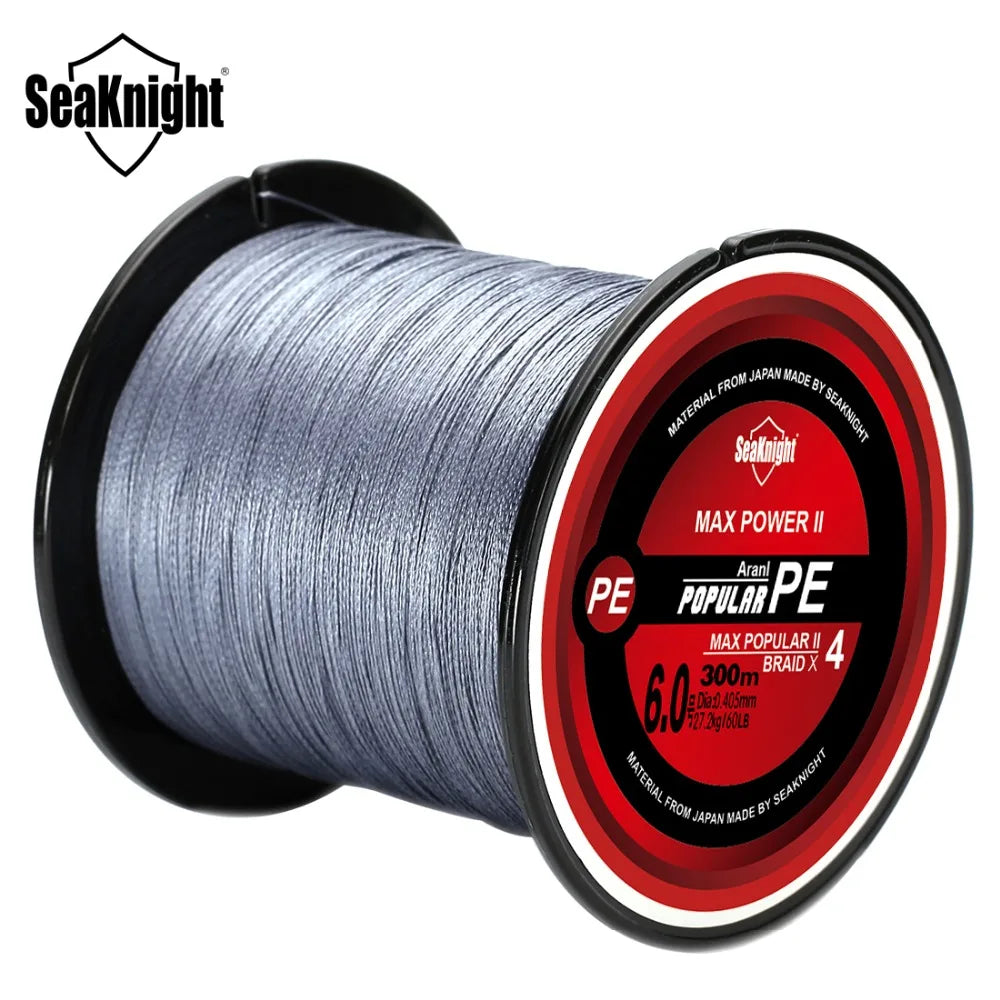 SeaKnight Brand TriPoseidon Series 300M 330Yards PE Braided Fishing Line 4 Strands 8 10 20 30 40 60LB Multifilament Fishing Line - Korvel