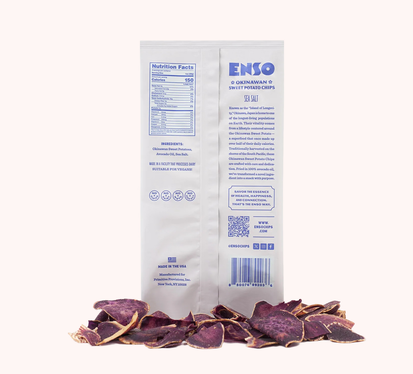 Okinawan Sweet Potato Chips | Sea Salt - Korvel
