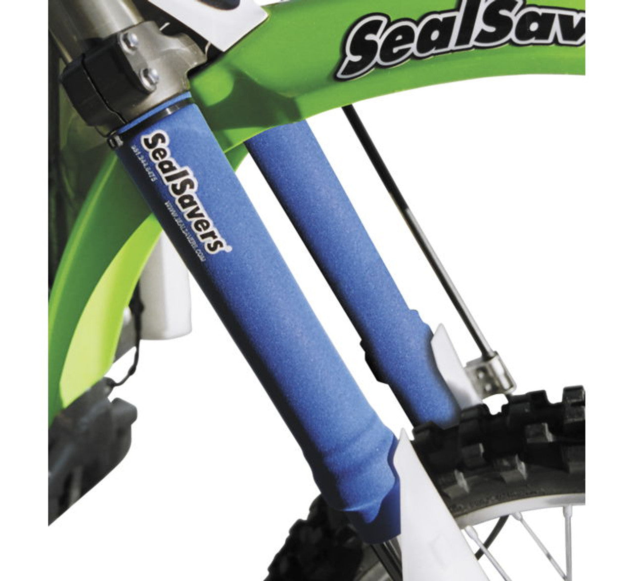 Protectores de Sello de Horquilla Seal Savers 772392 para Motocicletas de Tierra - Largo 1-1/2" Azul