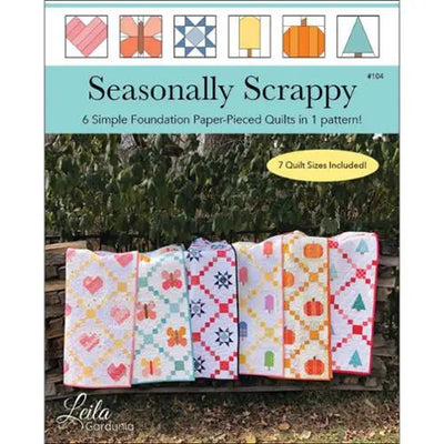Patrón de Piecing de Fundación Temporada Scrappy por Leila Gardunia Design